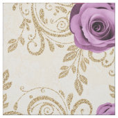 Tissu Élégant motif rose (Échantillon)