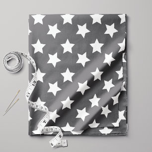 Tissu Élégant motif spatial étoilé gris foncé
