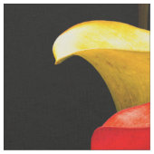 Tissu Elégant or et Crimson Calla Lilies (Fermer)