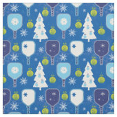 Tissu Elégant pickleball de Noël bleu et blanc (Échantillon)