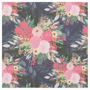 Tissu Élégant point de floraison et d'or de l'Aura d'h