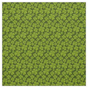 Tissu Élégant quatre feuilles de trèfle floral