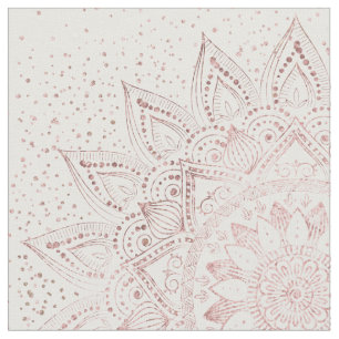 Tissu Elégant rose en or mandala confetti design