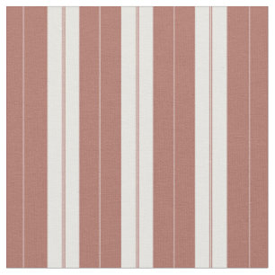 Tissu Élégant Rouge Blanc Antique Français Ticking Strip