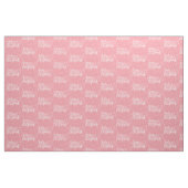 Tissu Élégant script de Noël rose neigeux moderne (Yard)