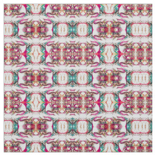 Tissu Élégant violet, blanc et vert motif abstrait