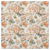 Tissu Elégante aquarelle orangée hydrangée (Échantillon)
