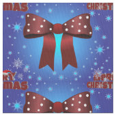 Tissu Elégante Bow rouge de Noël avec points blancs (fermé)