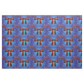 Tissu Elégante Bow rouge de Noël avec points blancs (Fat Quarter)