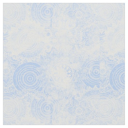 Tissu Elégante collection de mandala bleu blanc (Fermer)
