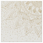Tissu Elégante conception de points Mandala Or (Fermer)