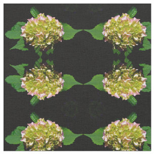Tissu Élégante fleur jaune rose Hydrangea