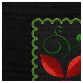 Tissu Élégante Flore populaire latine | Noir (Fermer)