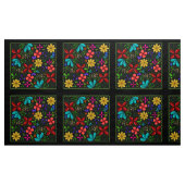 Tissu Élégante Flore populaire latine | Noir (Yard)