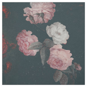 Tissu Élégante Roses Rose Florale Chic Foncé Riche
