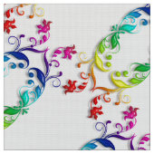 Tissu élément du baroque d'arc-en-ciel (Fermer)
