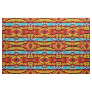 Tissu Eléments Chauds Et Froids Acrylique Verser Abstrai