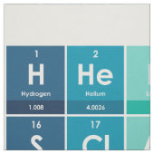 Tissu Éléments du Motif de table périodique (Échantillon)