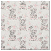 Tissu Eléphant à étincelle rose (Échantillon)