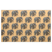 Tissu Eléphant africain avec bébé (Fat Quarter)
