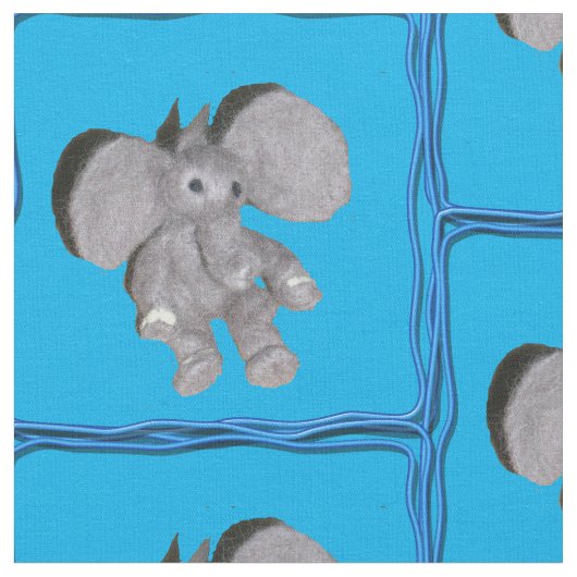 Tissu - Éléphant dans un cadre (Fermer)