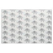 Tissu Éléphant de bébé aux Coeurs Bleus (Fat Quarter)