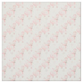 Tissu Eléphant de bébé rose et nuages (Échantillon)