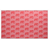 Tissu Éléphant de fleur - rouge-foncé et de corail (Yard)