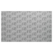 Tissu Éléphant de remous de fractale - gris, noir et (Yard)