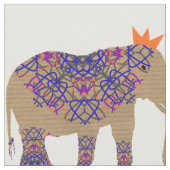 Tissu Eléphant Décoré Cute Whimsy Amusant (Fermer)