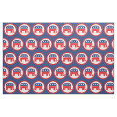 Tissu Eléphant du Parti républicain | Rouge, blanc et bl (Fat Quarter)