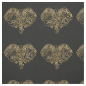 Tissu Eléphant mignon dessiné à la main Fleur de henné (Échantillon)