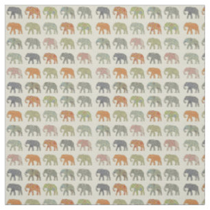 Tissu Éléphant Motif Animal Coloré Contemporain