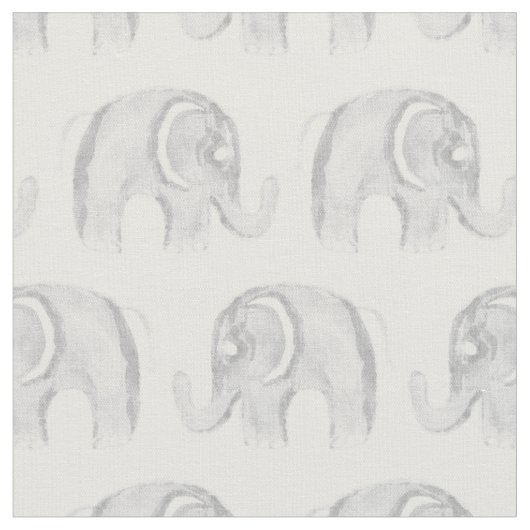 Tissu Éléphant peint à la main d'aquarelle moderne de (Fermer)