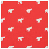 Tissu Éléphant rouge chanceux (Fermer)
