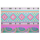 Tissu Eléphants avec Motif aztèque (Fat Quarter)