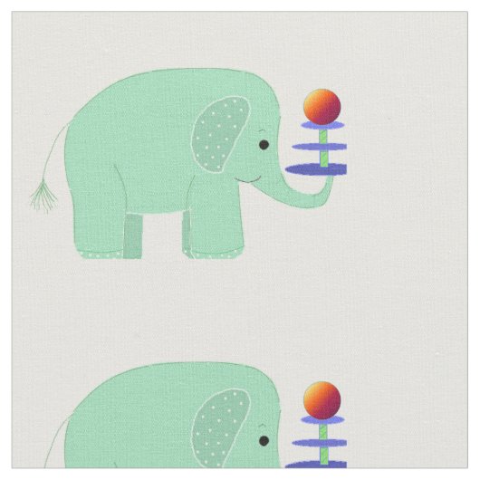 Tissu Éléphants fantaisistes (Fermer)