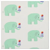 Tissu Éléphants fantaisistes (Échantillon)