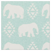Tissu Eléphants - menthe (Fermer)
