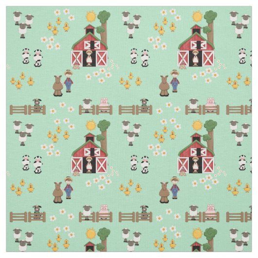Tissu Élevage de menthe de ferme de Barnyard (Échantillon)
