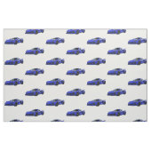 Tissu Elkhart Blue C8 Corvette dessin à la main (Fat Quarter)