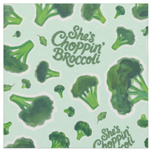 Tissu Elle coupe du brocoli Humour Génération X Cuisine