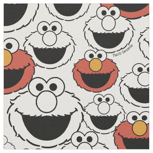 Tissu Elmo Color Pop Face Pattern (Fermer)