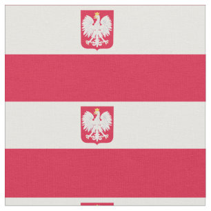 Tissu Emblème du drapeau polonais - Polska Pologne - Her