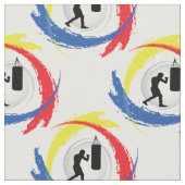 Tissu Emblème tricolore de boxe (Fermer)