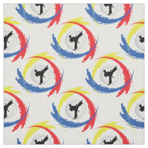 Tissu Emblème tricolore de karaté