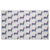 Tissu Embossed Indigo Gradient Paw Print Dog Outline (Fat Quarter)