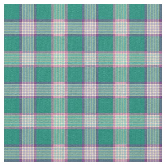 Tissu Émeraude vert et violet plaid mode (Fermer)