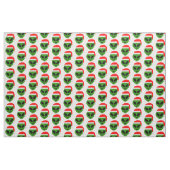 Tissu emoji alien père Noël vert (Yard)