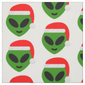 Tissu emoji alien père Noël vert (Échantillon)